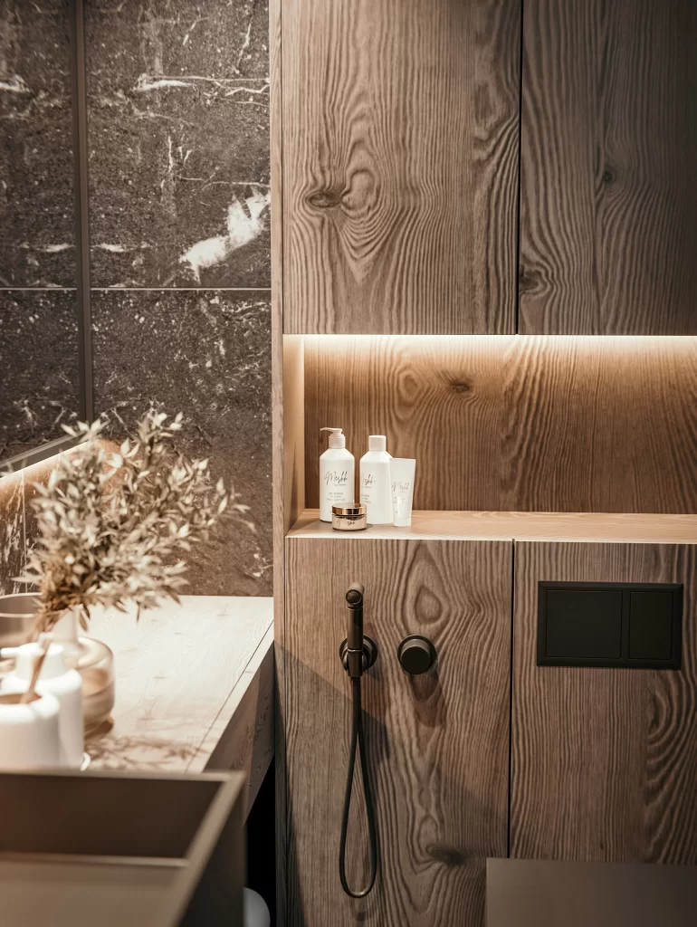 Randare 3D design baie modernă cu finisaje ceramice